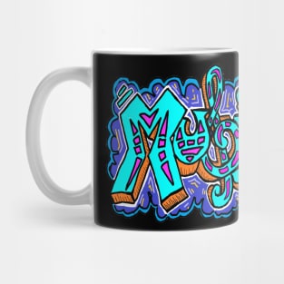 Music in street spray can graffiti by LowEndGraphics Mug